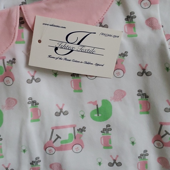 NWT Ishtex Girls 2-piece Matching Golf Set Pink Green Sz6 - Picture 5 of 11